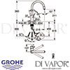 Grohe Concetto Single Lever Sink Mixer Dimensions